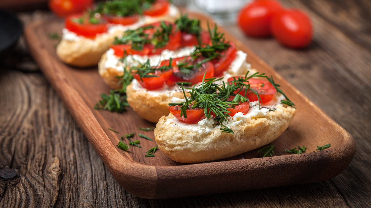 Theia Mediterranean Herb Spreadable Feta Cheese Bruschetta