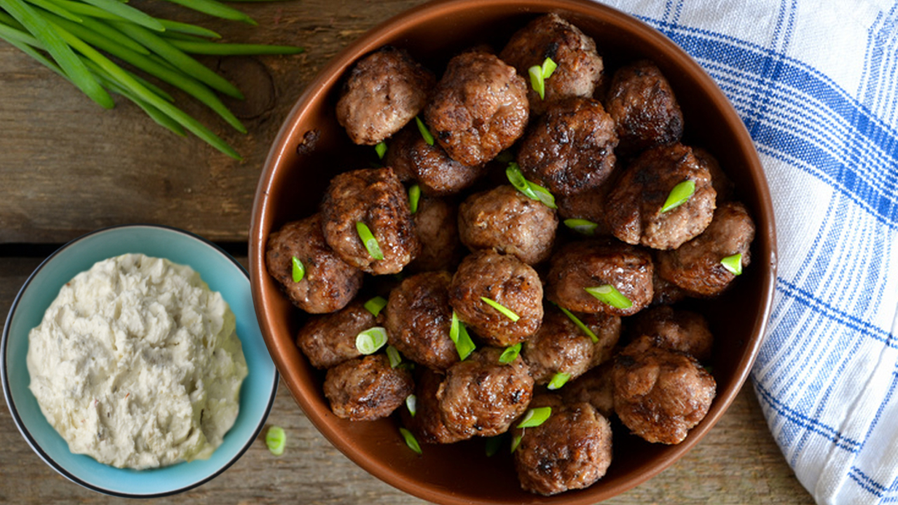 Theia Mediterranean Herb Spreadable Feta Cheese Meatballs