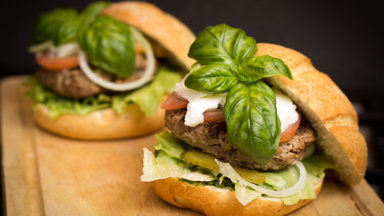 Greek GHamburgers with Theia Naked Spreadable Feta Cheese