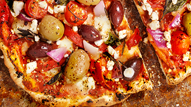 Theia Natural Spreadable Feta Cheese Greek Garlic Basil Pizza
